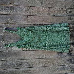 Dress Barn green floral dress size 16